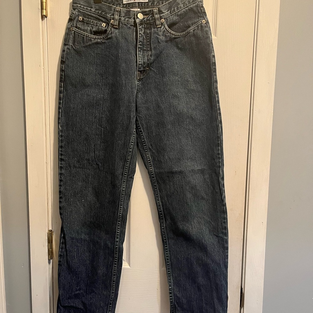 Vtg Y2K Tommy Hilfiger Jeans High Waist Wide Leg 5 Pocket Woman’s Size 10 (read)